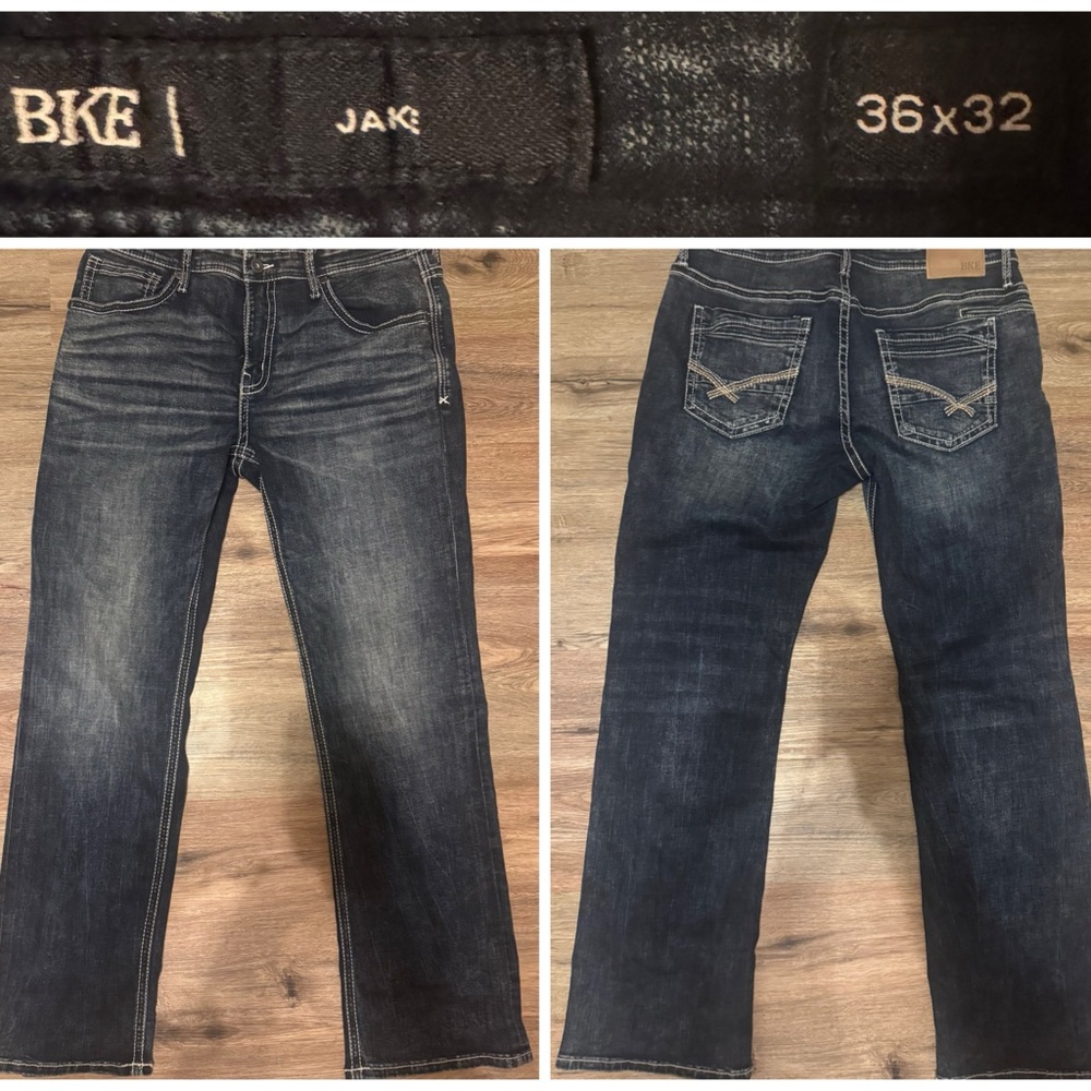 BKE Men's Indigo Bootcut Jeans